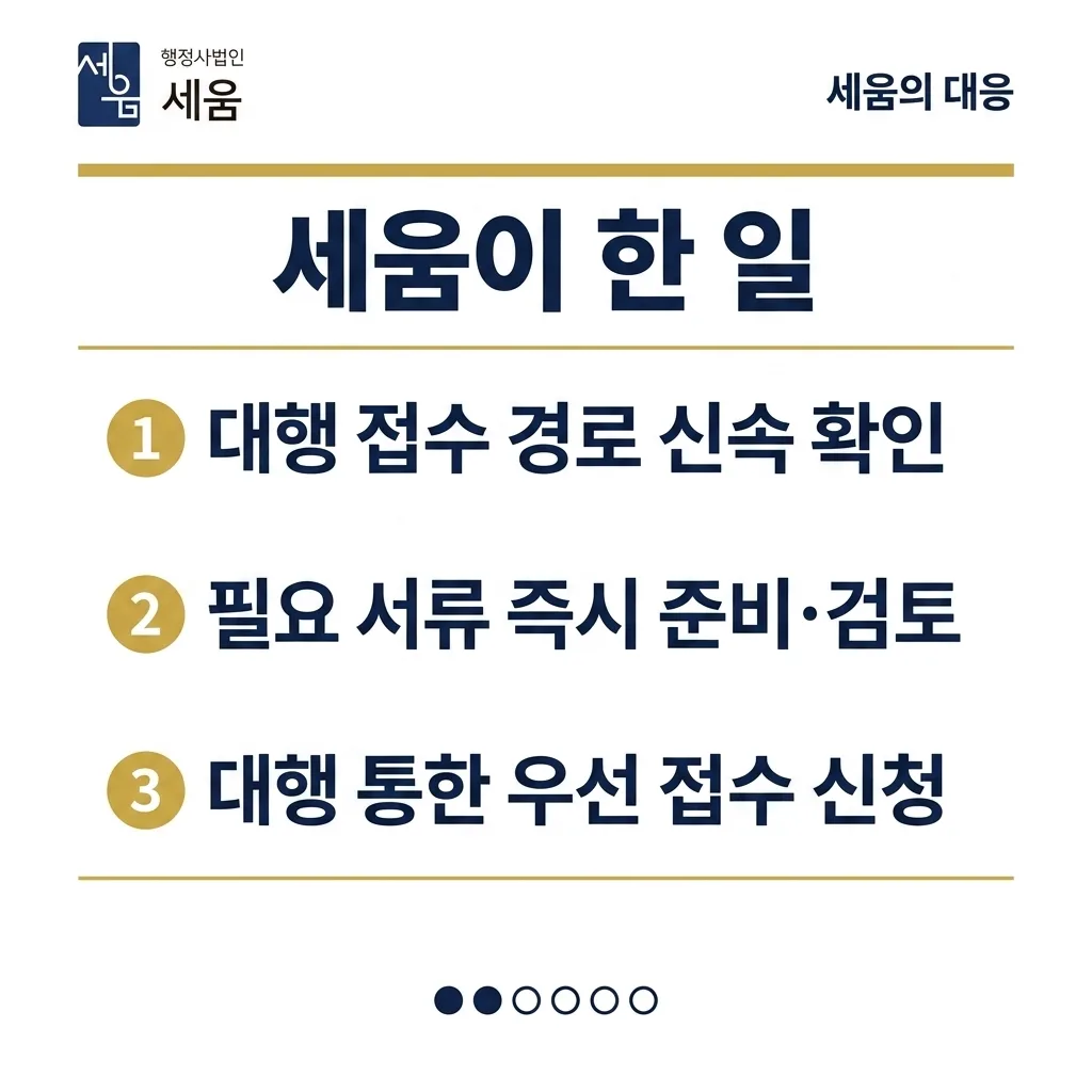 출입국 예약 마감 상황에서 재외동포 신고 대행으로 해결한 사례 — 카드 4