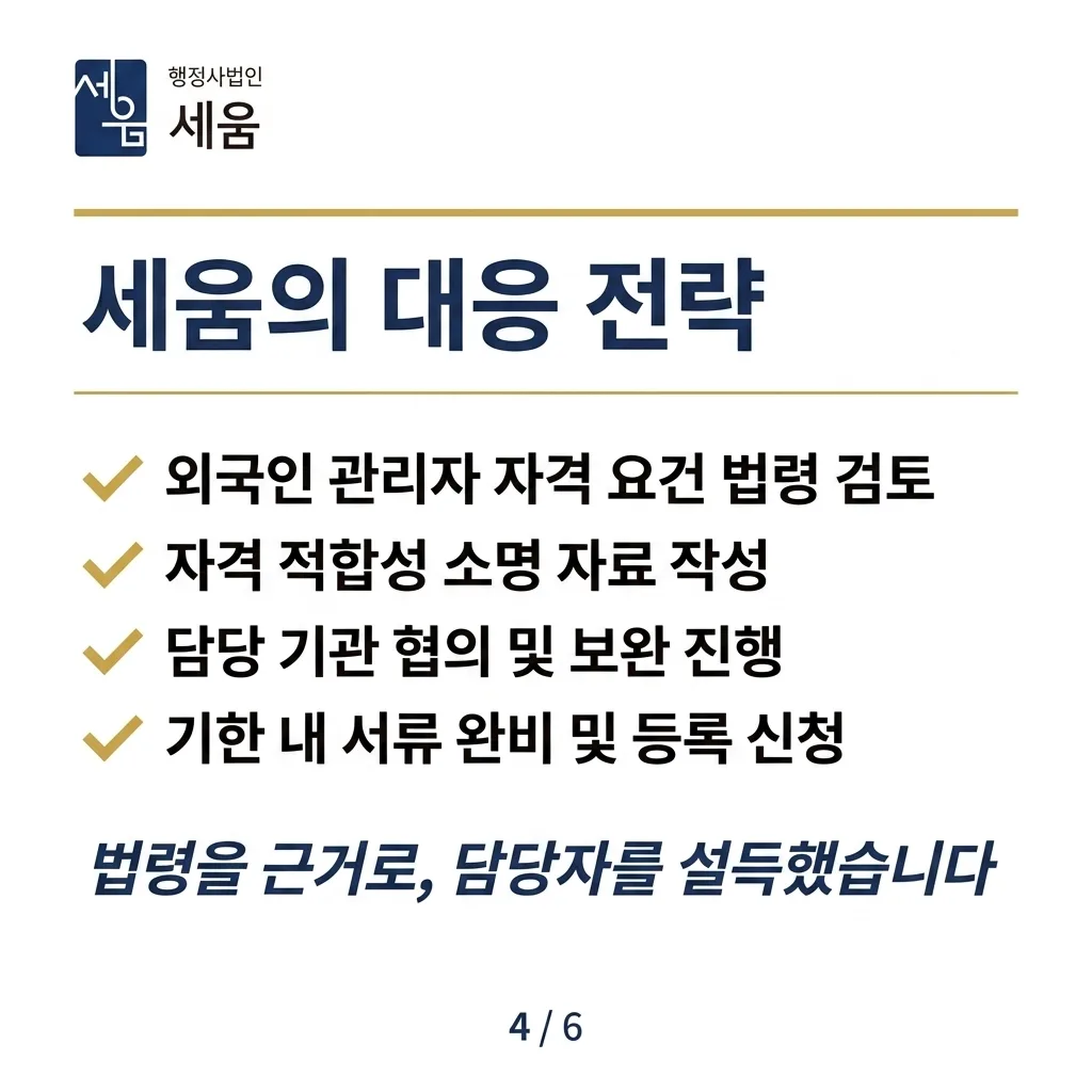 외국인 책임판매관리자 소명으로 화장품책임판매업 진행한 케이스 — 카드 4