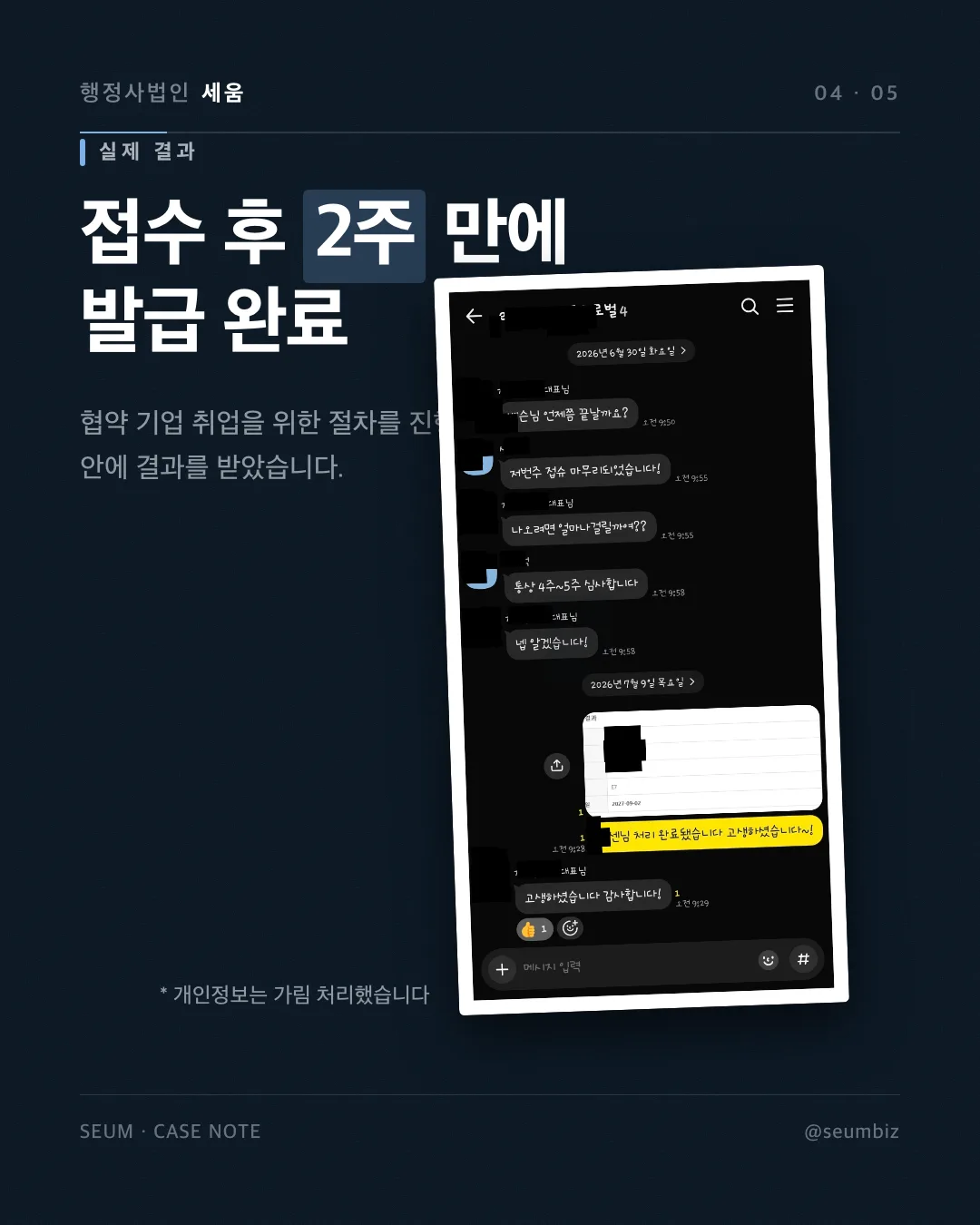 서류 부족에도 30일 만에 실사 통과 — 혁신성장 기업확인 취득 사례 — 카드 4