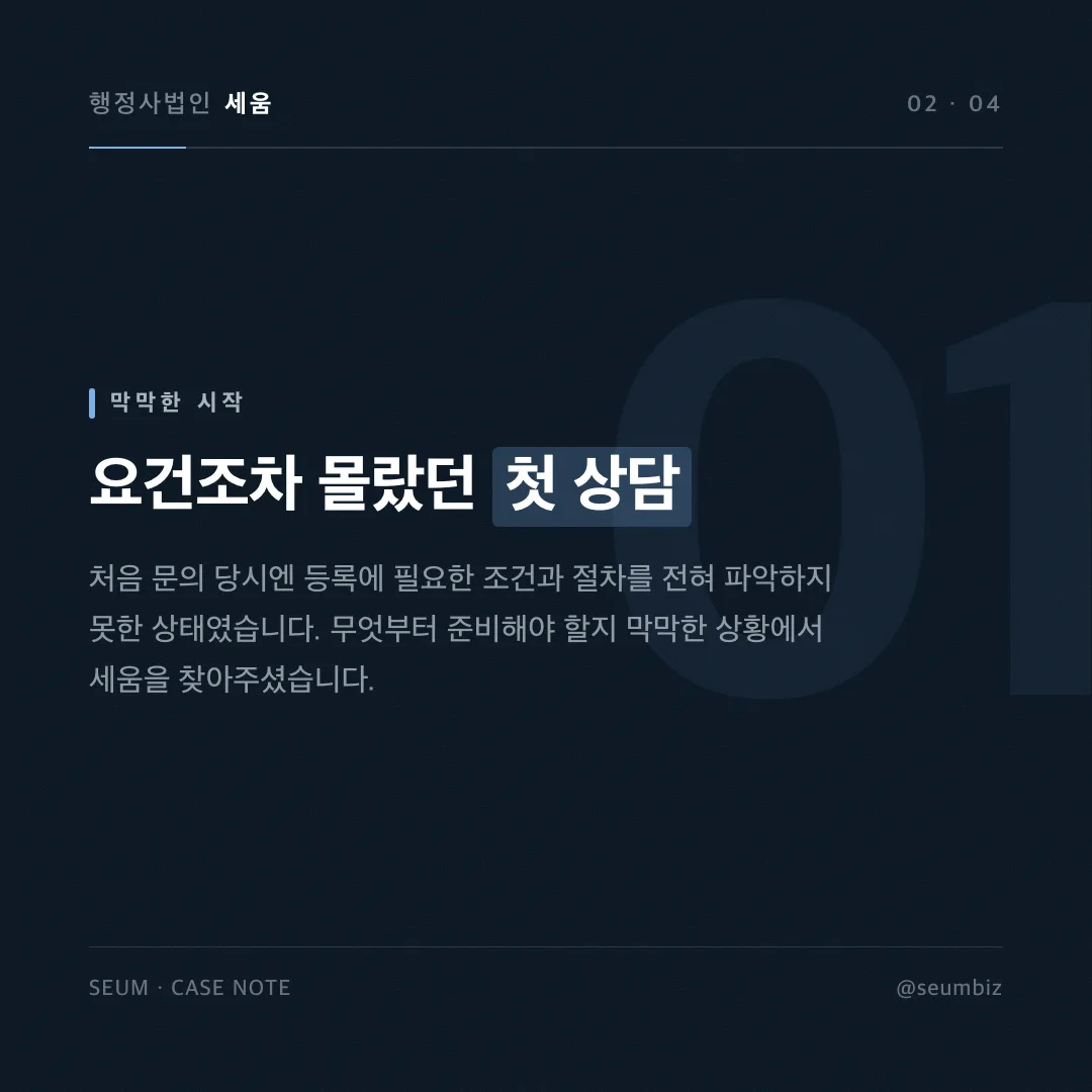 외국인환자 대상 유치사업자 자본금 요건도 모른 채 등록까지 마친 사례, 사례 소개