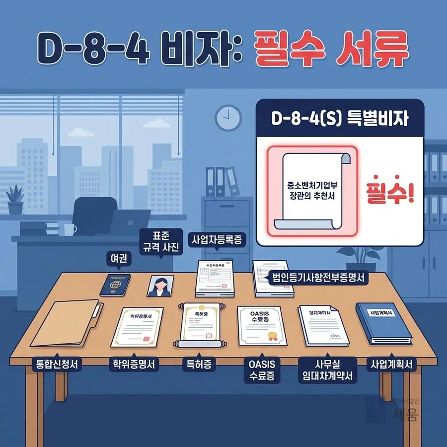 D-8-4 비자 신청에 필요한 서류