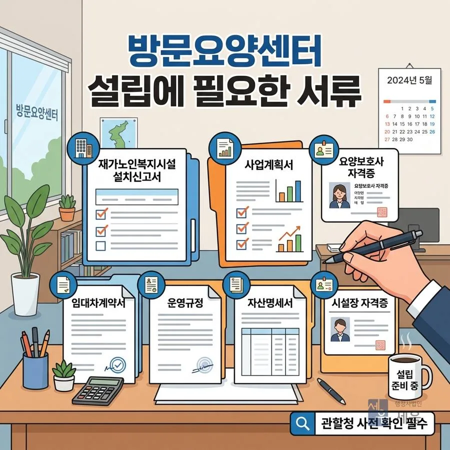 방문요양센터 설립에 필요한 서류