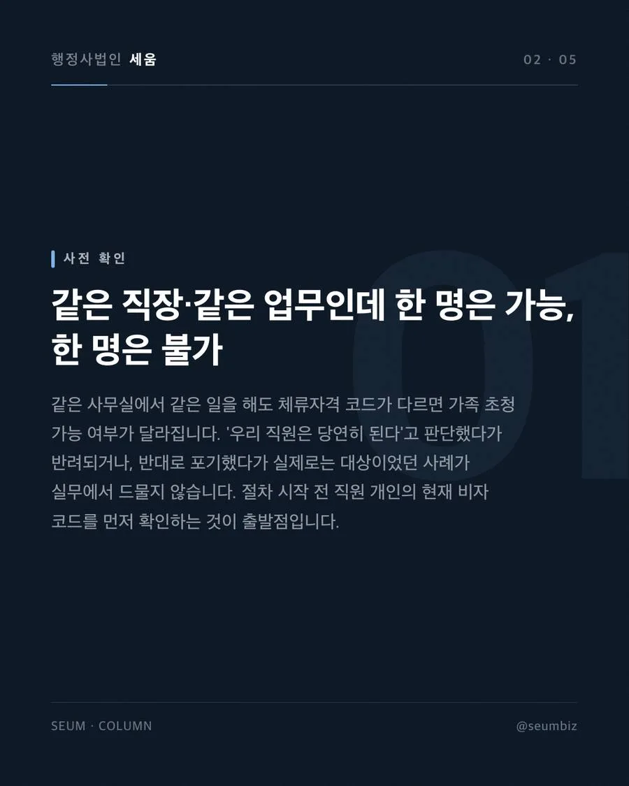 외국인 직원 가족 초청, 회사가 도울 수 있는 것 필수 서류 누락과 신원보증의 법적 책임 · 행정사법인 세움