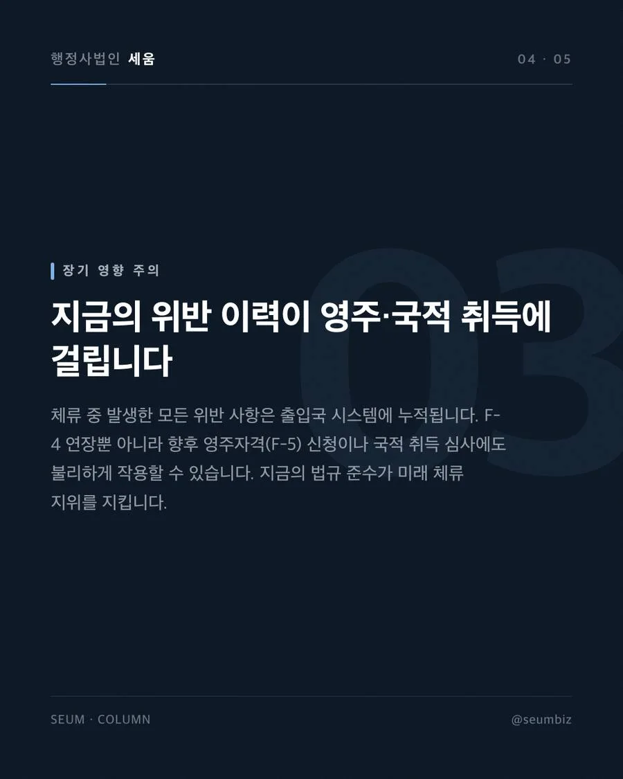 f4비자 갱신 한국어능력 서류가 체류기간을 정합니다 · 행정사법인 세움